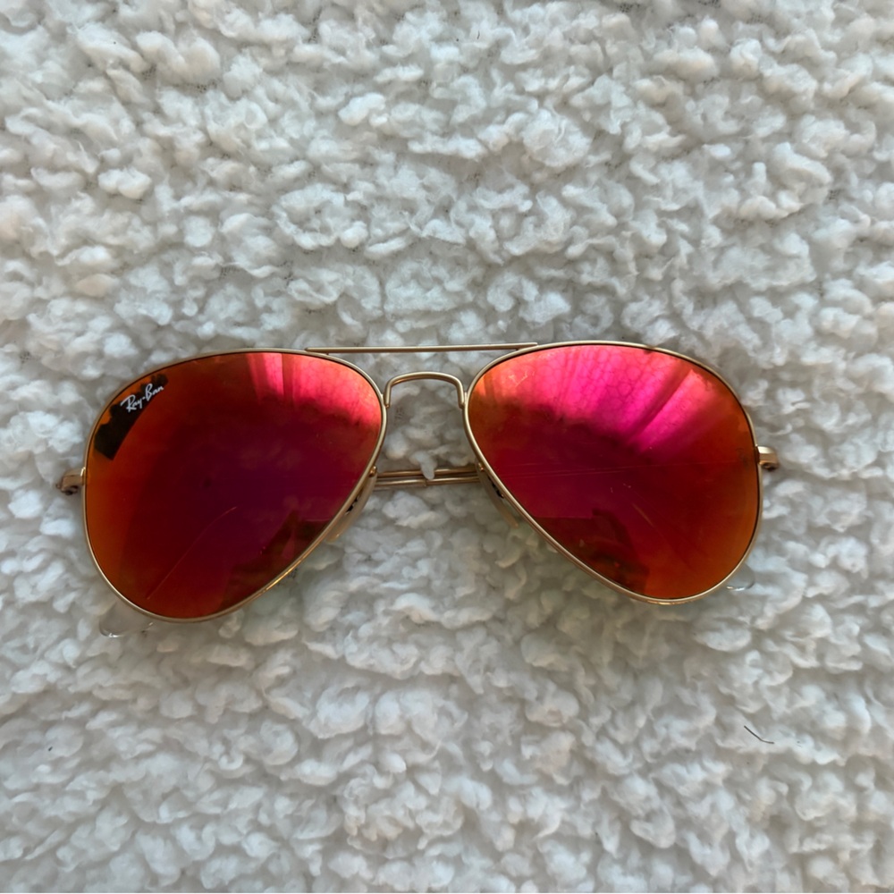 orange/red ray bans